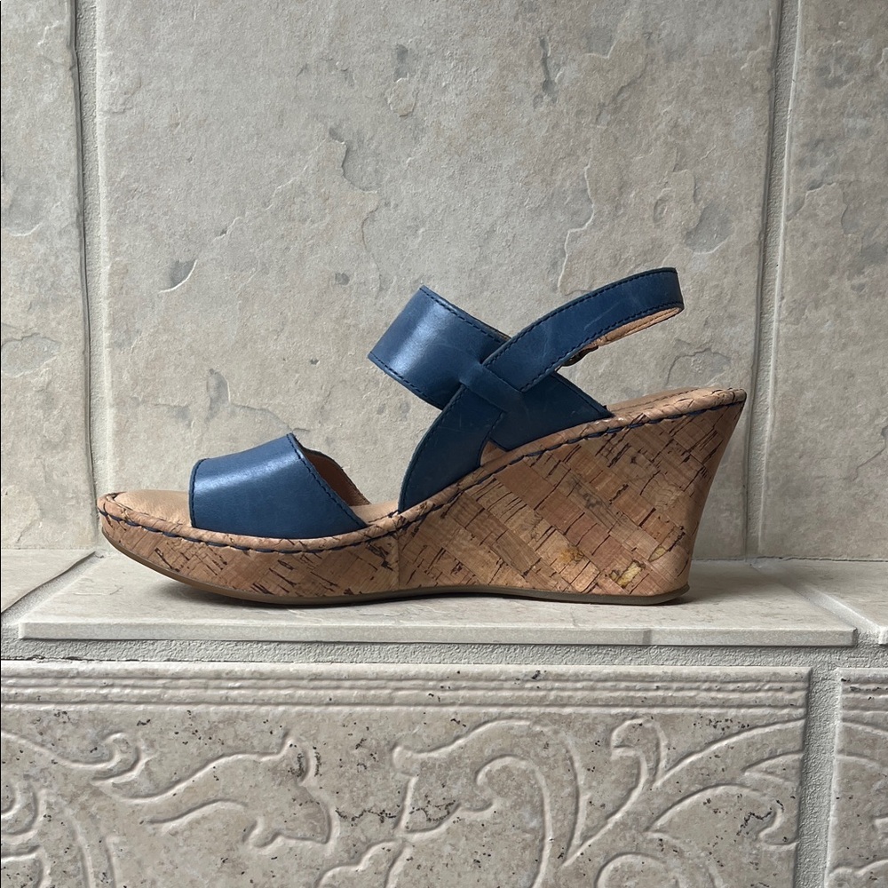 SOFFT Blue Wedge Sandals